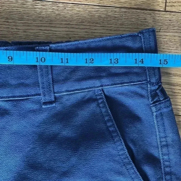 [L] Forever  21 Navy Blue Vintage Cargo Pants Double Pocket WMN - Picture 3 of 11